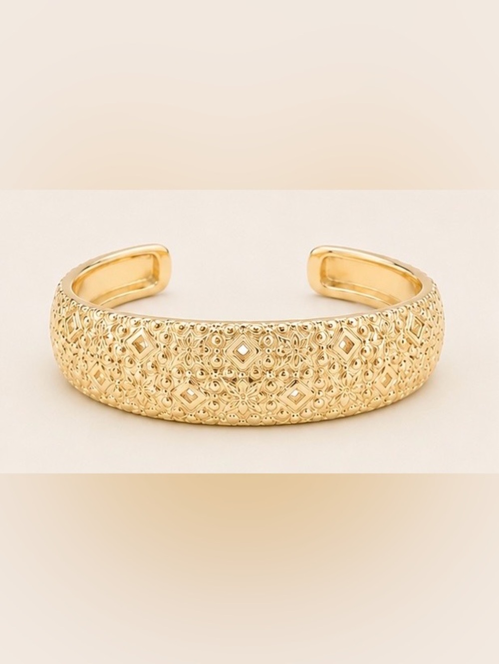 Kendra Scott Gold Harper Cuff Bracelet Textured Engraved Bangle Stackable Gift - Picture 2 of 4